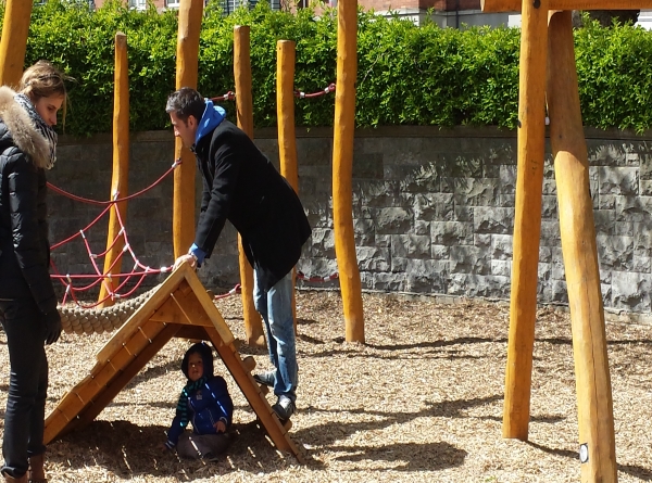 Climbing Cargo Box installed in Dublin St. Patrick's Park playground for small children